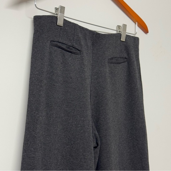 J. Jill Dark Heathered Gray Ponte Knit Pants Stretch Pull On Elastic Wide Leg XS - Picture 2 of 5